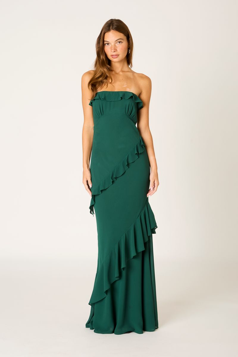 Cascade Ruffle Gown Cotton Candy LA Cascade Ruffle Gown Cotton Candy LA