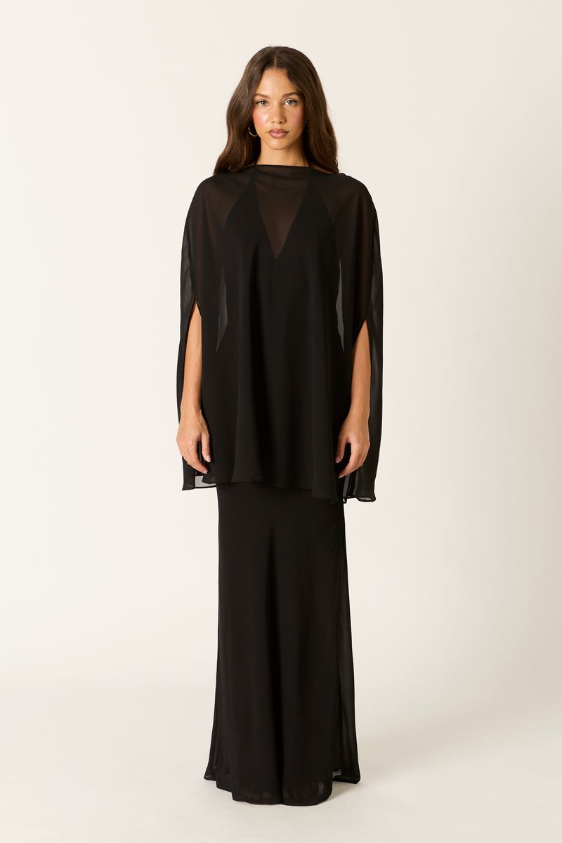 Sheer Chiffon Poncho