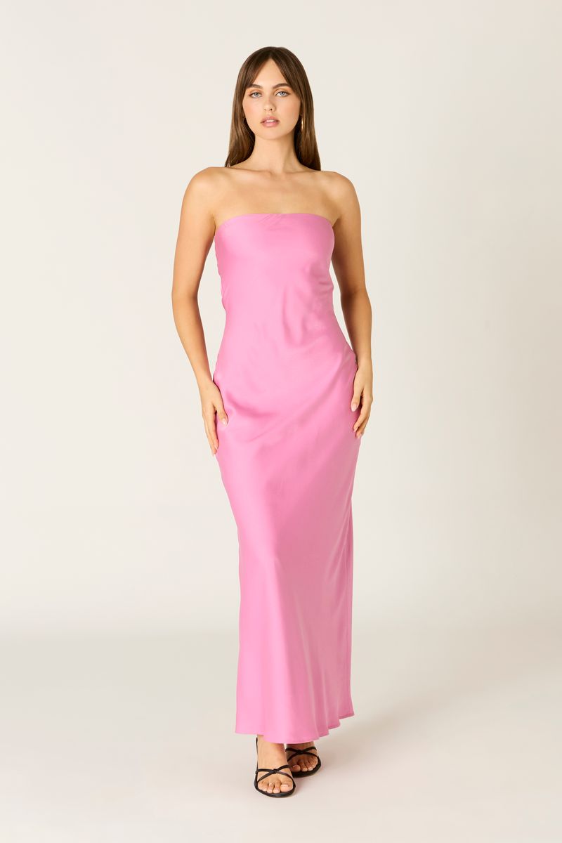 cotton pink maxi dress Rose Pink Cotton Tiered Maxi Dress - Vacation Dresses