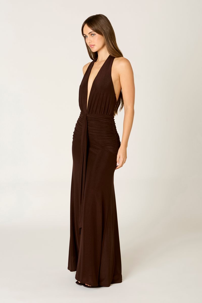 Jersey Halter Maxi Dress  Cotton Candy LA