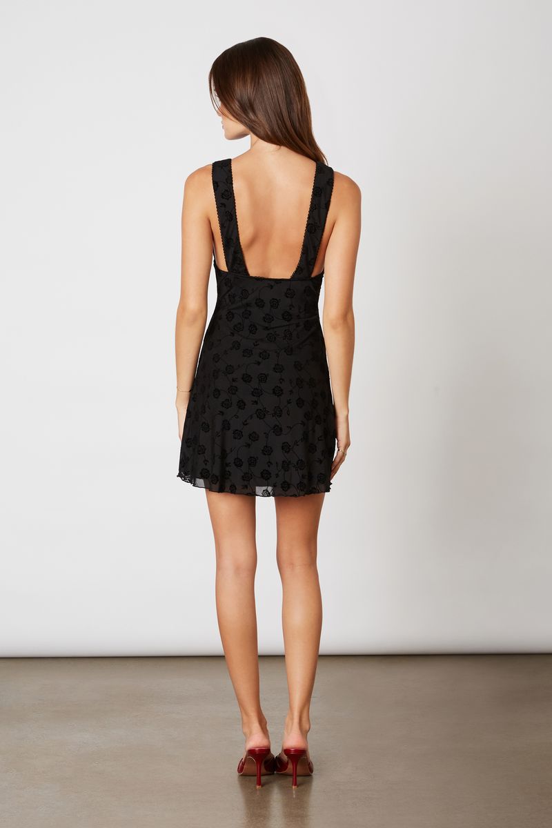 white christmas dresses Flocked Velvet Mesh Mini Dress