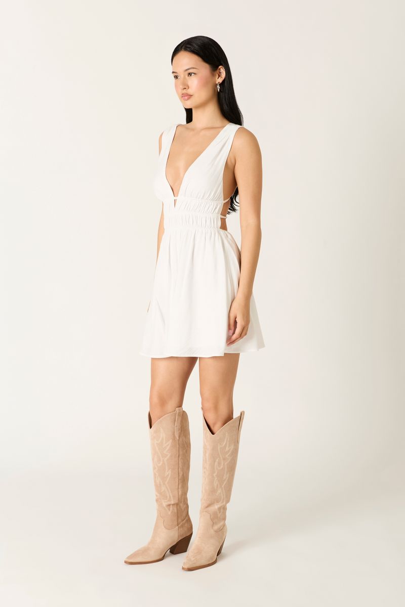 swing mini dress white – Cotton Candy LA Size:Extra SMall No Boundaries Junior's Christmas wedding guest ac3