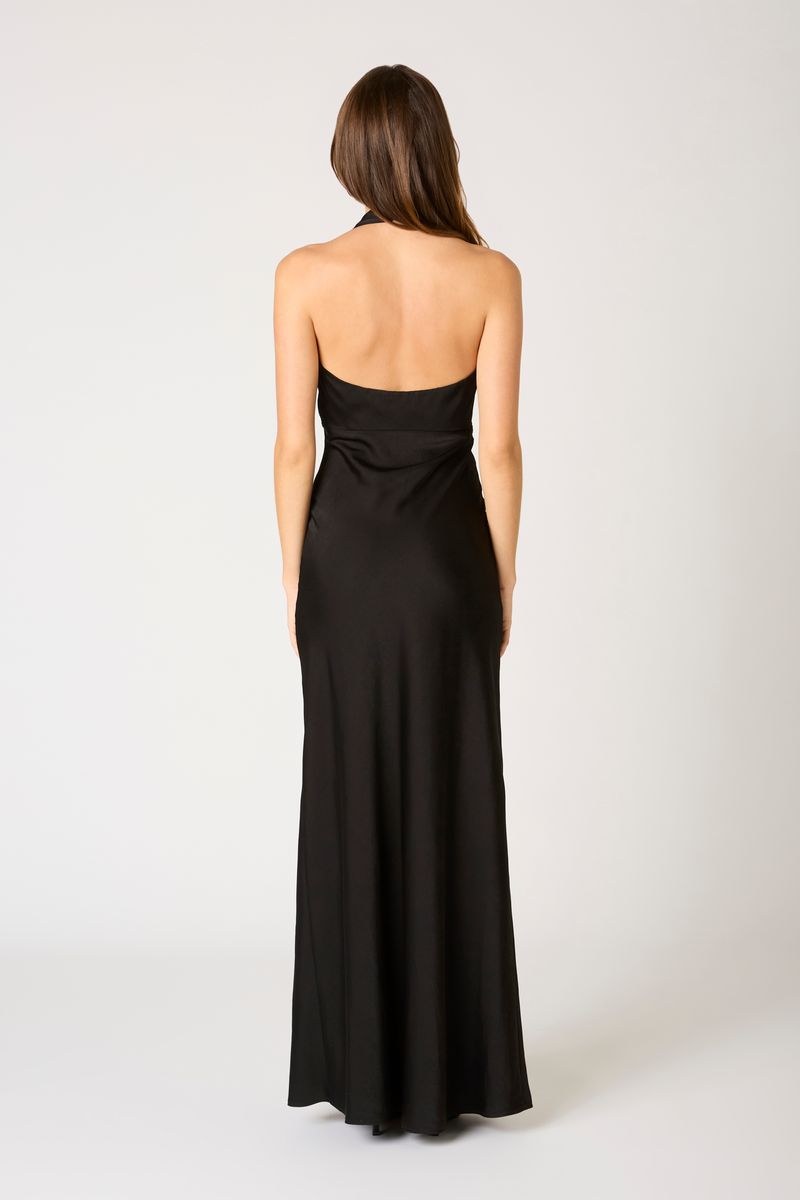 Plunge Halter Bias Gown Plunge Halter Bias Gown