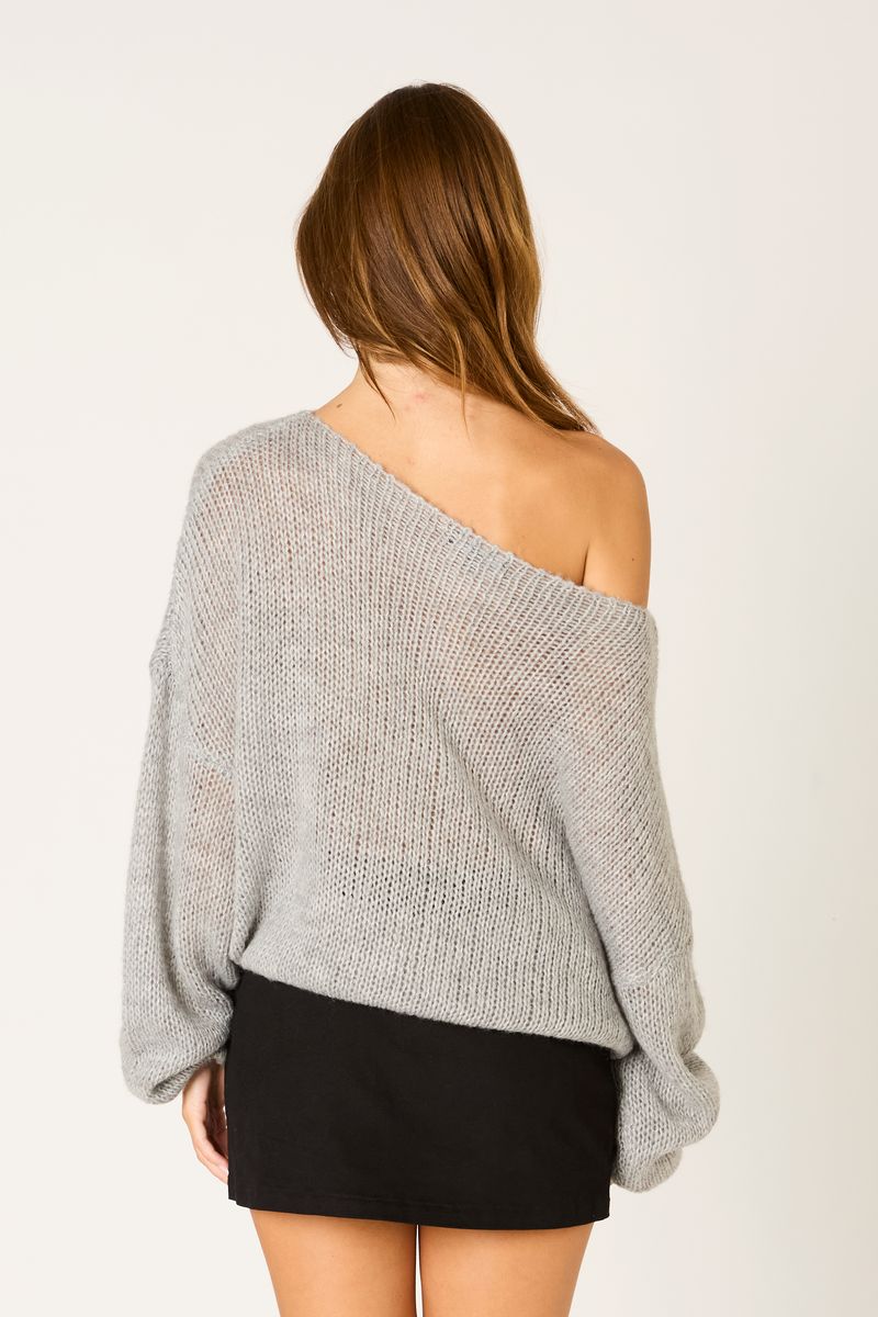 Slouchy Knit Sweater – Cotton Candy LA