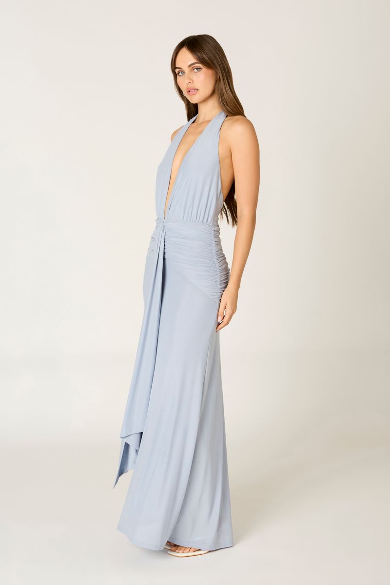 Jersey Halter Maxi Dress  Cotton Candy LA