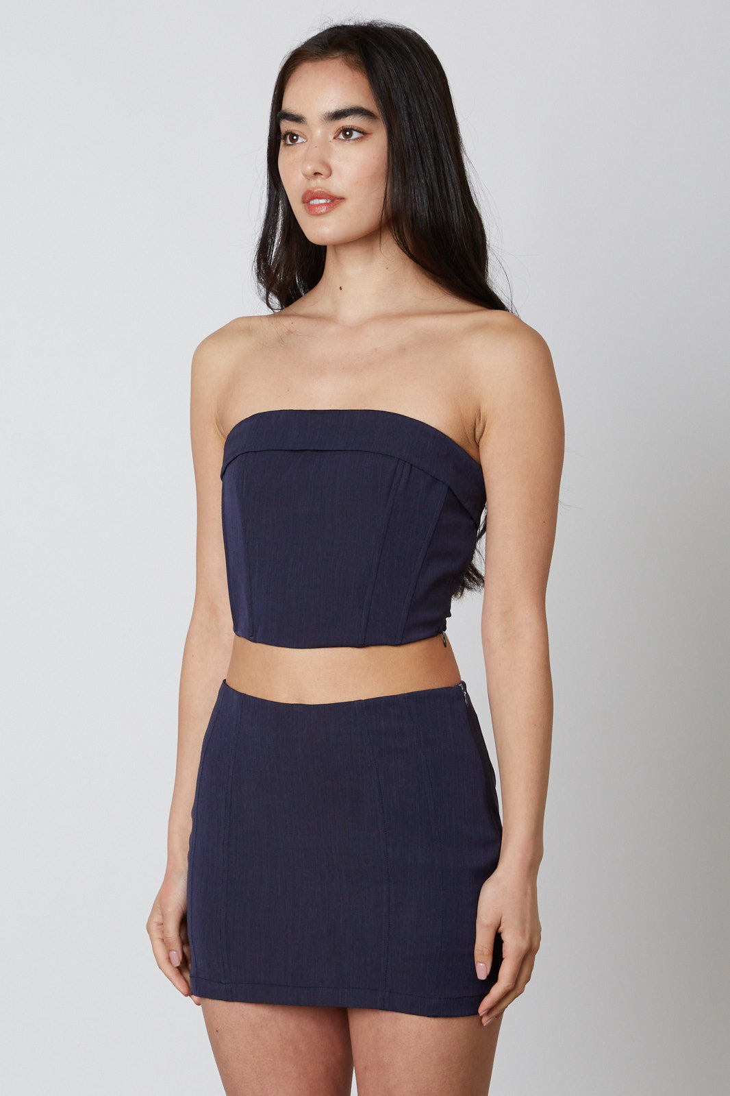 Indigo Mini Skirt Side