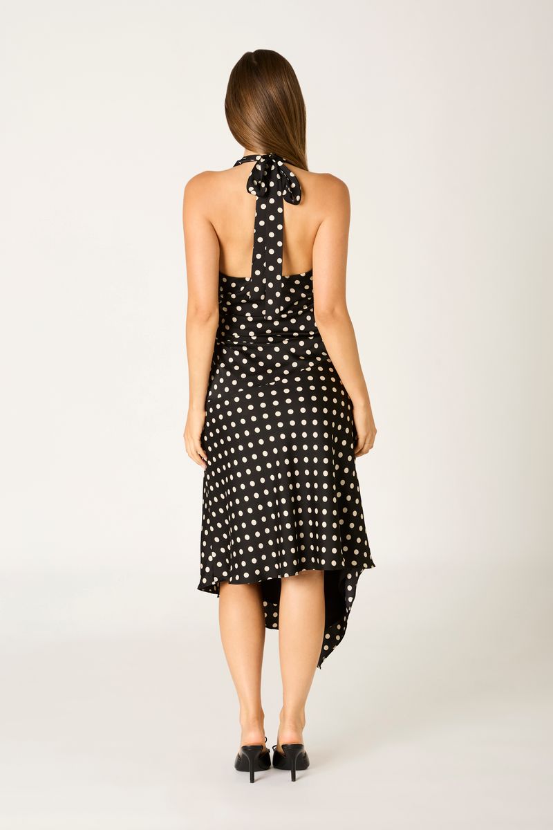 Polka Dot Halter Midi Dress Polka Dot Halter Midi Dress
