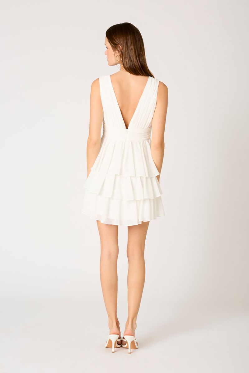 V Neck Tiered Mini Dress – Cotton Candy LA V Neck Tiered Mini Dress – Cotton Candy LA