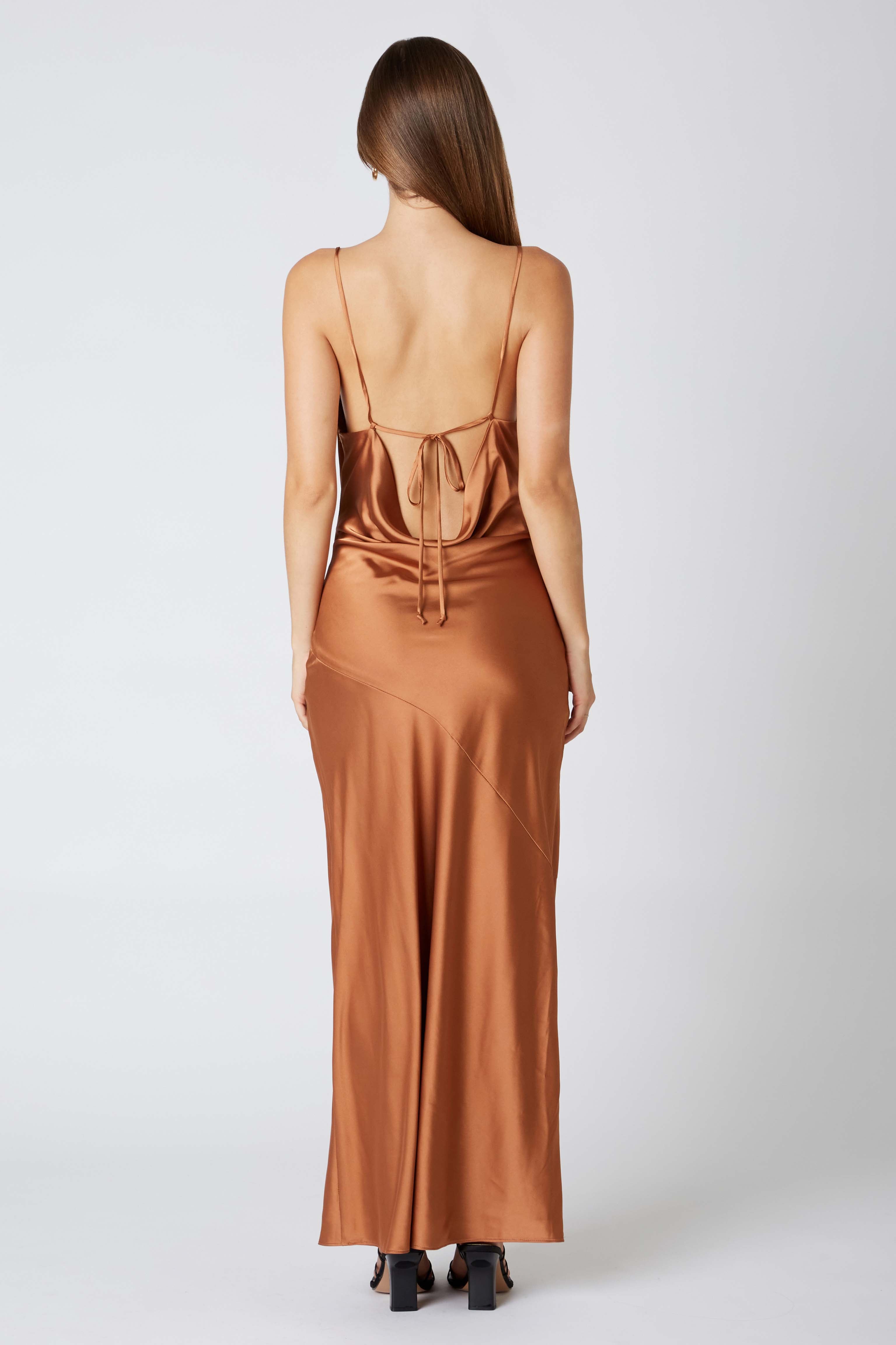 Cowlback Satin Maxi Dress Cotton Candy LA Cowlback Satin Maxi Dress Cotton Candy LA