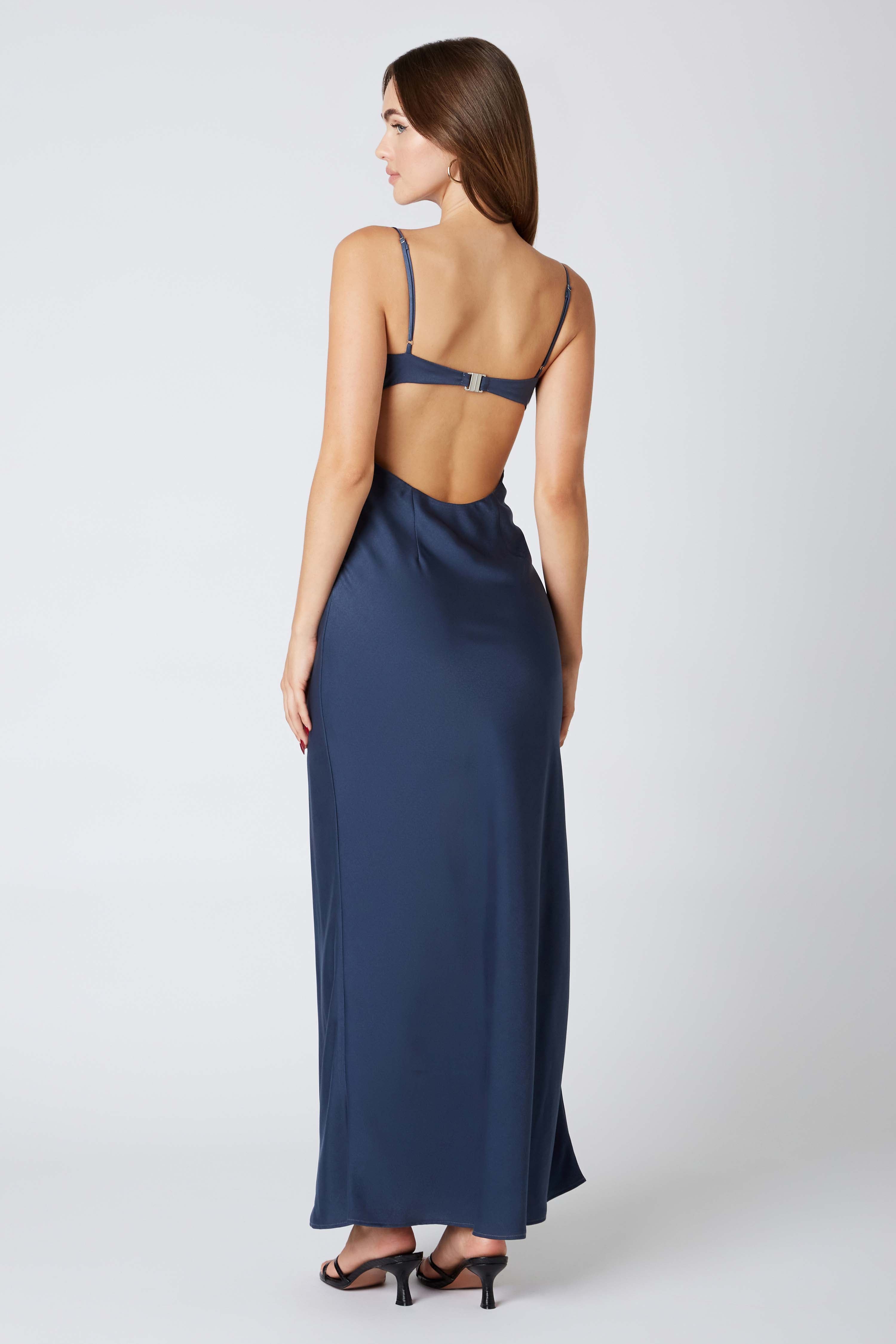 Corset Maxi Dress in Dusk Back View