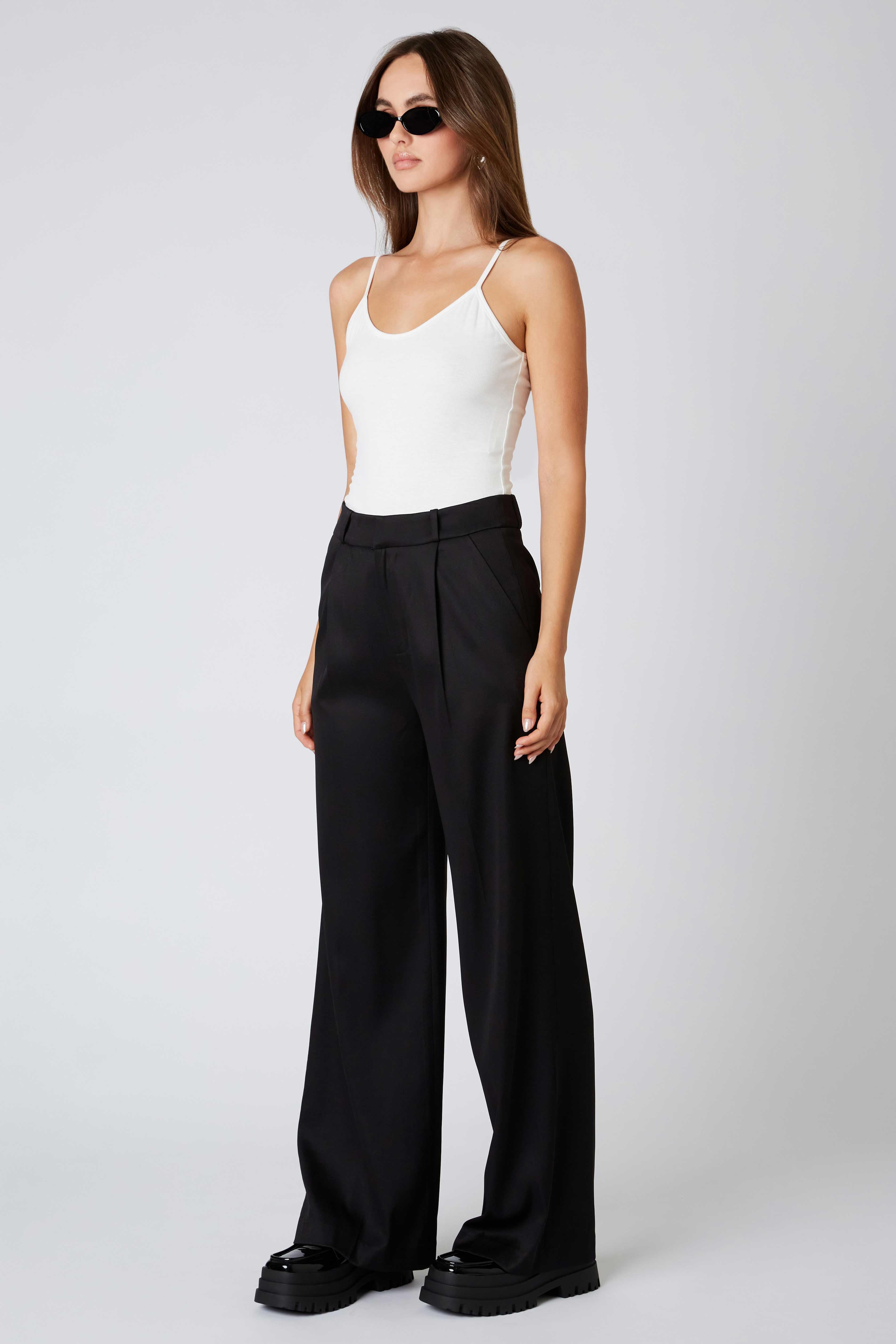 Mid-rise Trousers in Black Side View