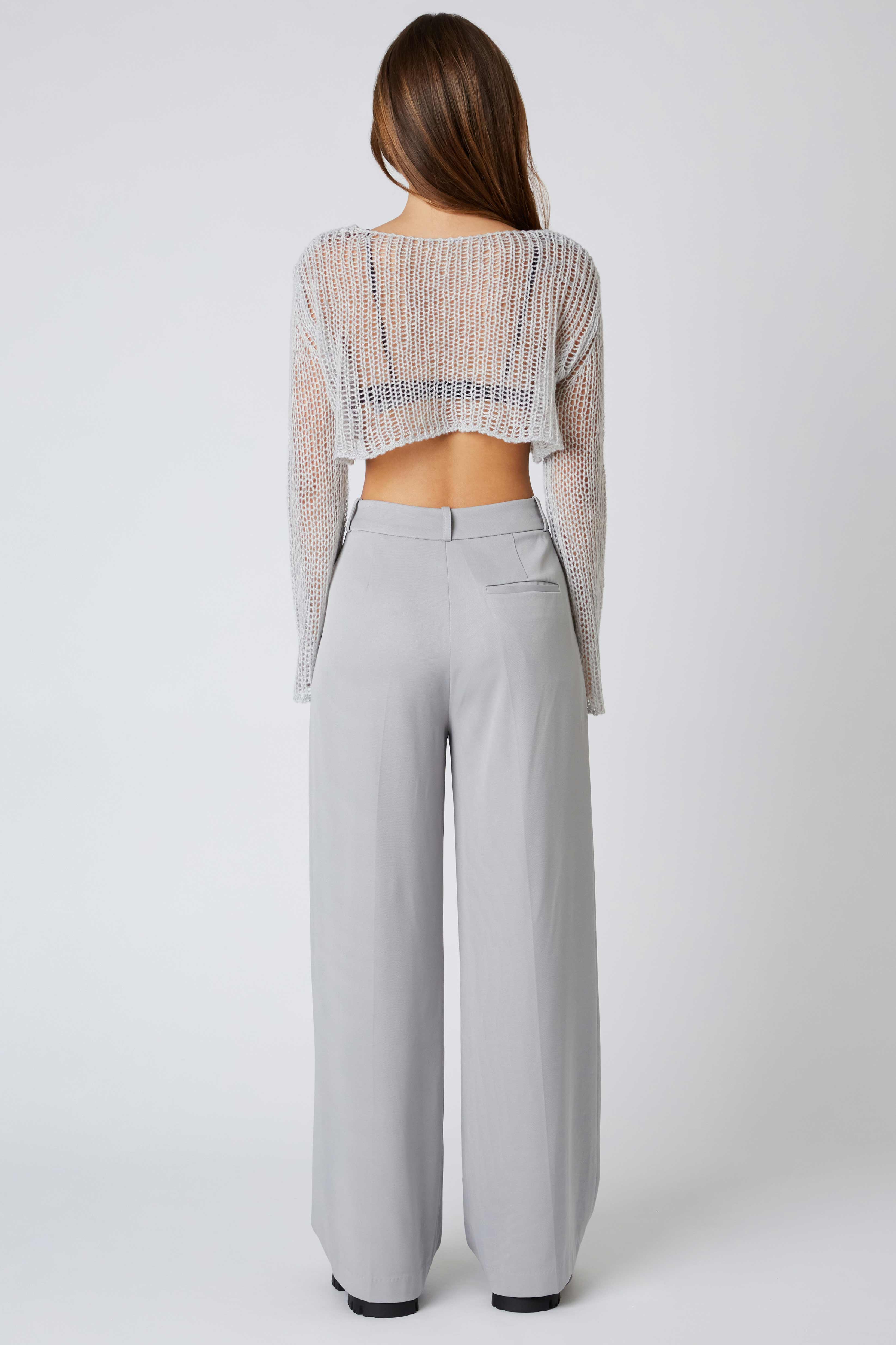 Mid-rise Trousers in Dove Back View