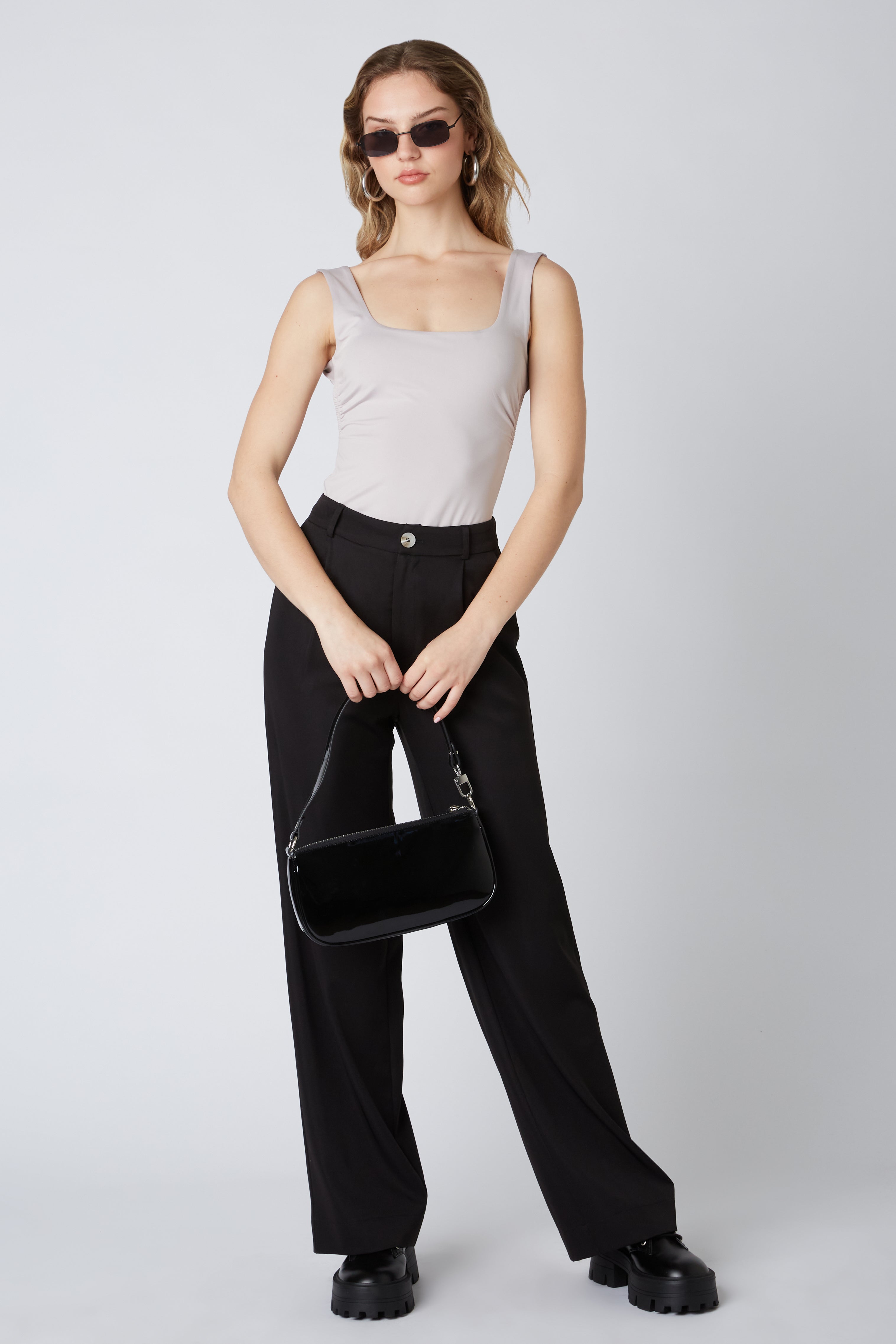 Open Back Tank in Clay Front