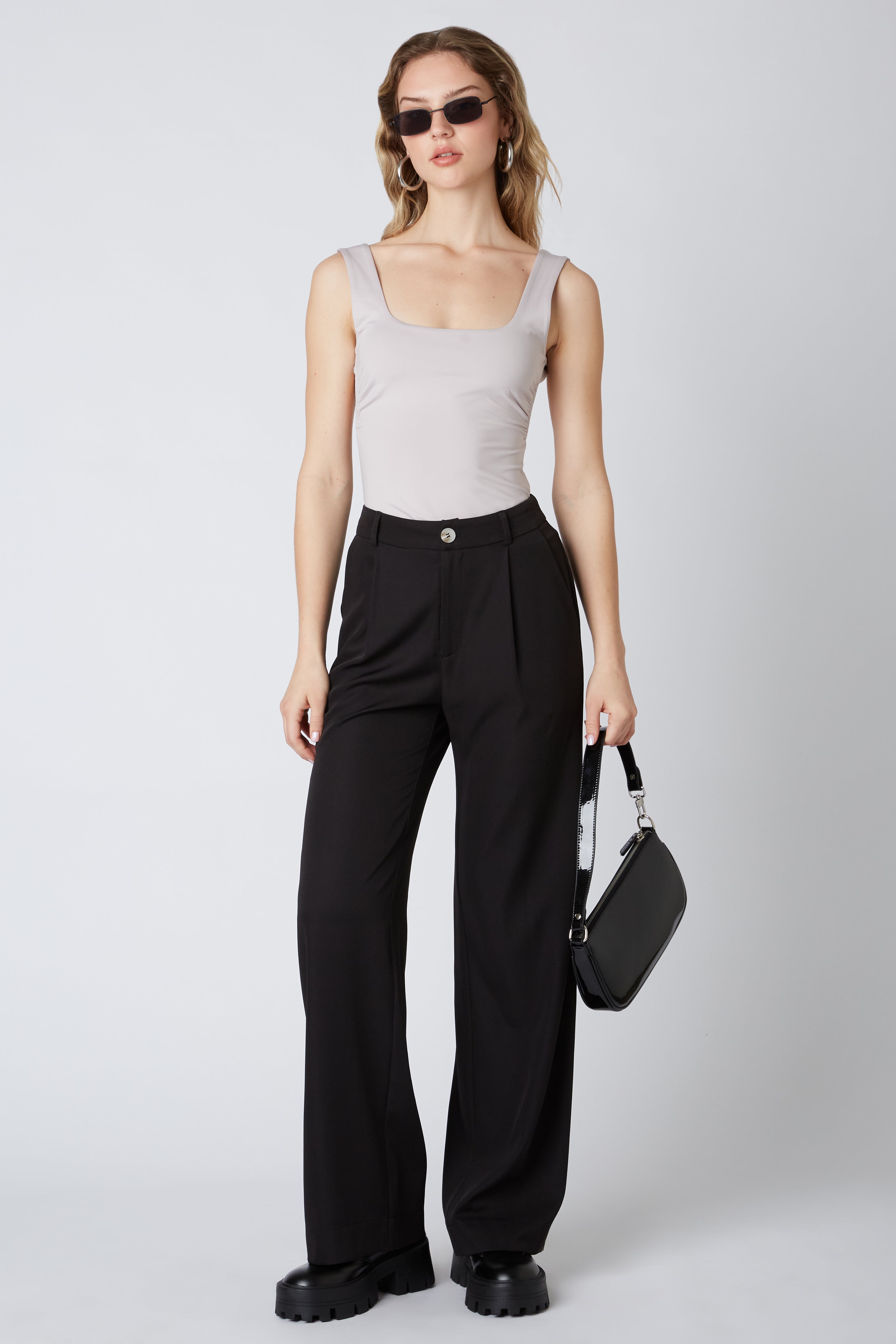 Open Back Tank in Clay Front