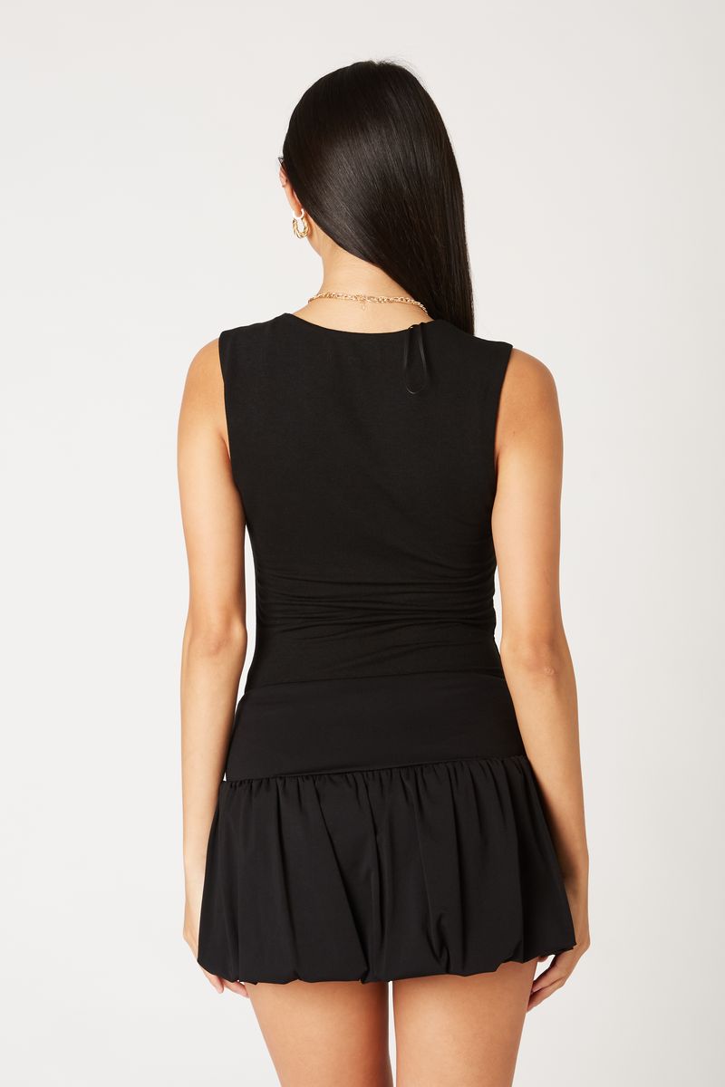 Coquette Knit Top in black back view