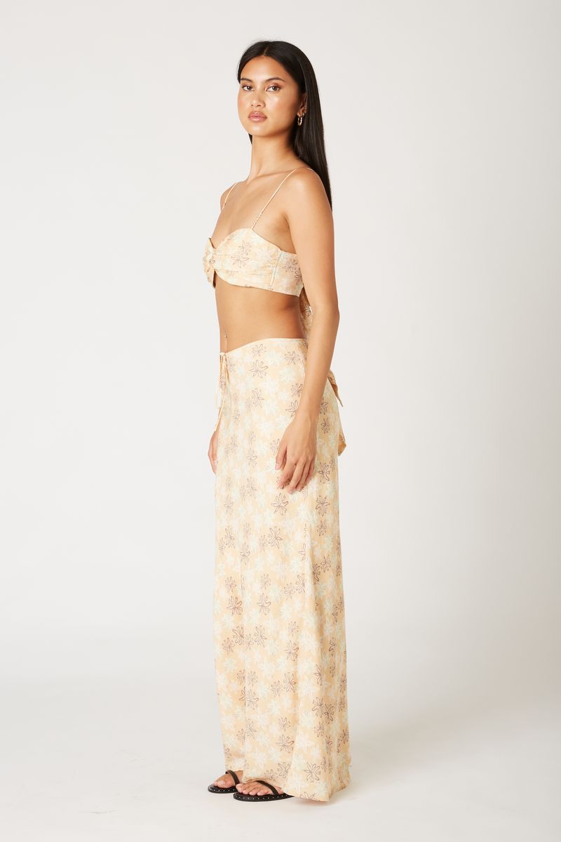 Floral Two Piece Set in yellow side view