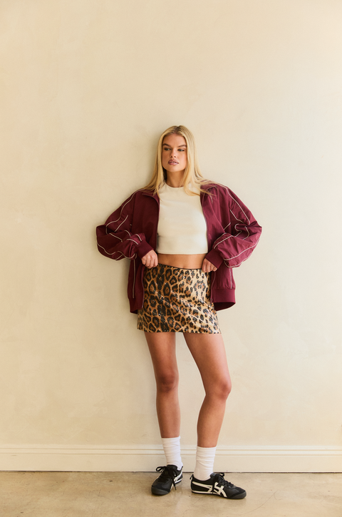 ミニスカート LE TWINS FW22 'Tullela' skirt (GIGLIOLA ANIMALIER) Le twins 'tullela' skirt available on julian-fashion.com