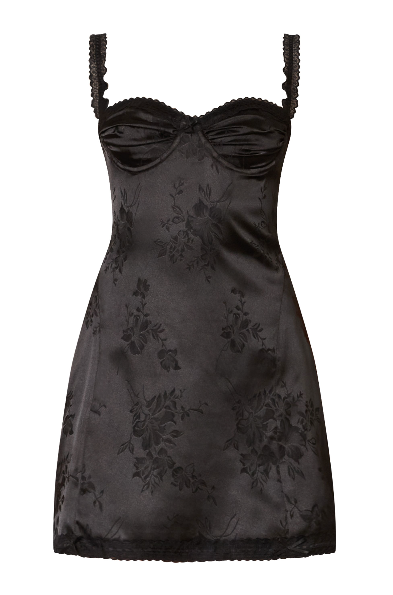 Satin Jacquard Bustier Dress