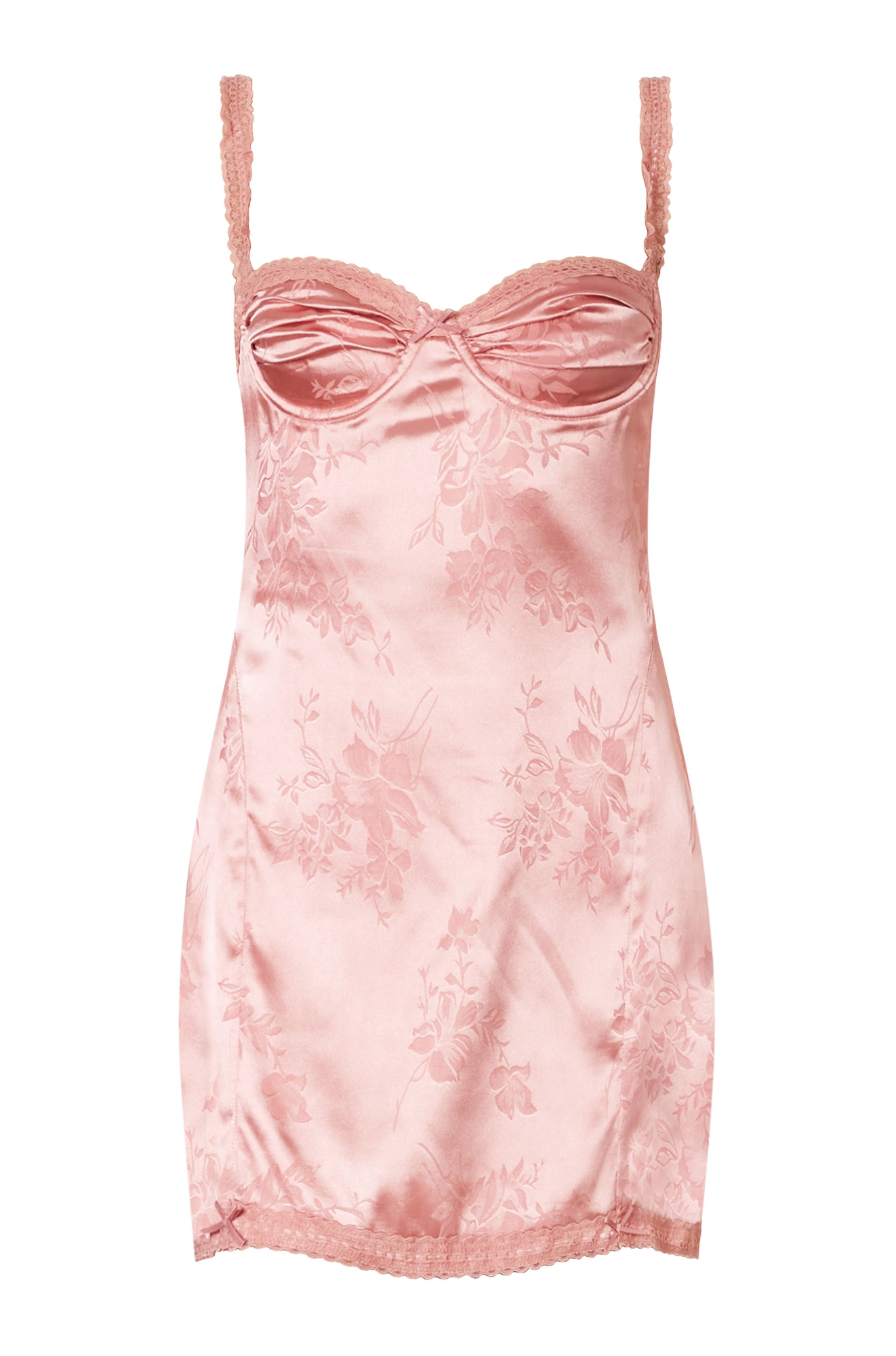 Satin Jacquard Bustier Dress