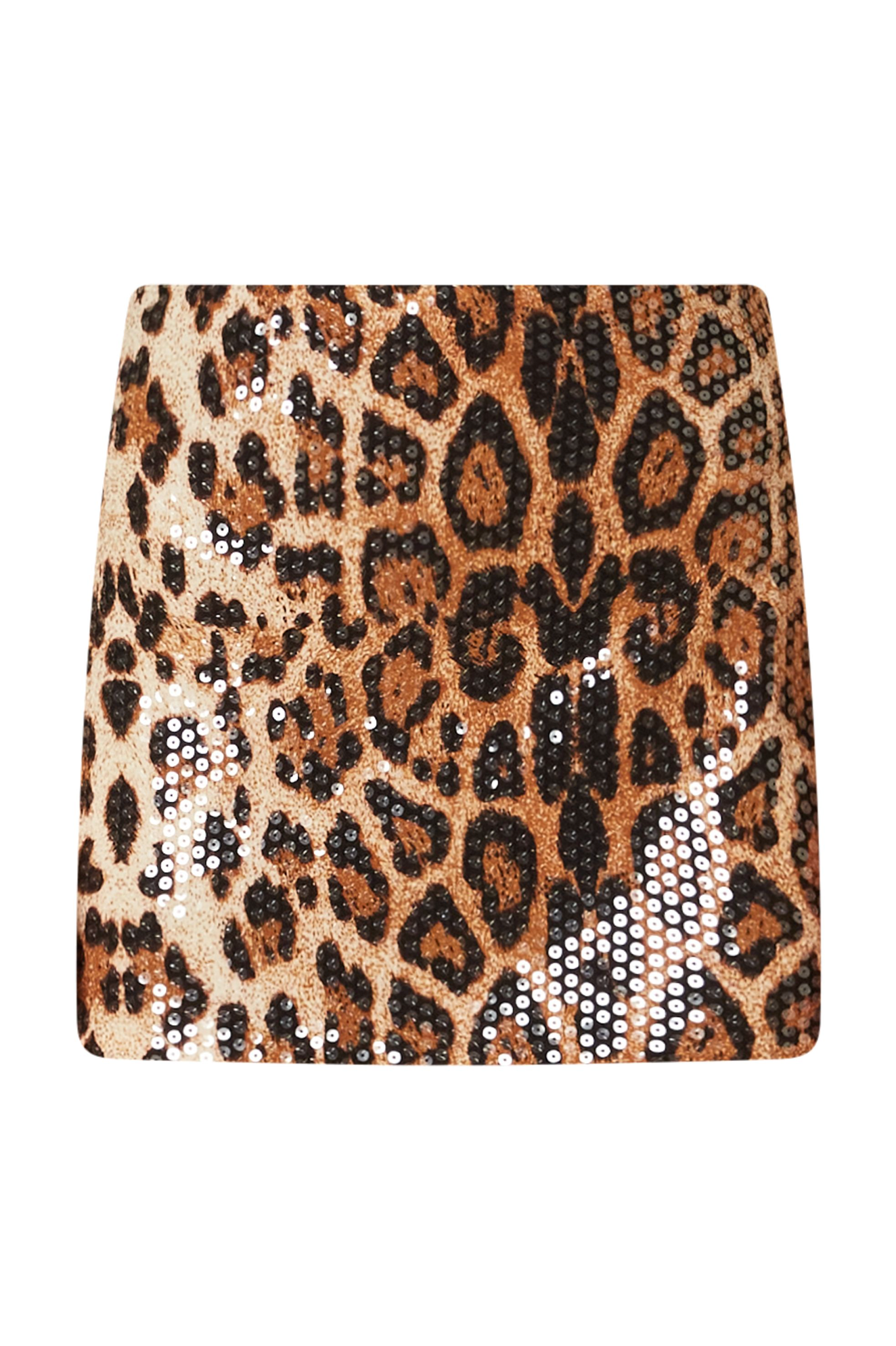 Leopard Sequin Mini Skirt