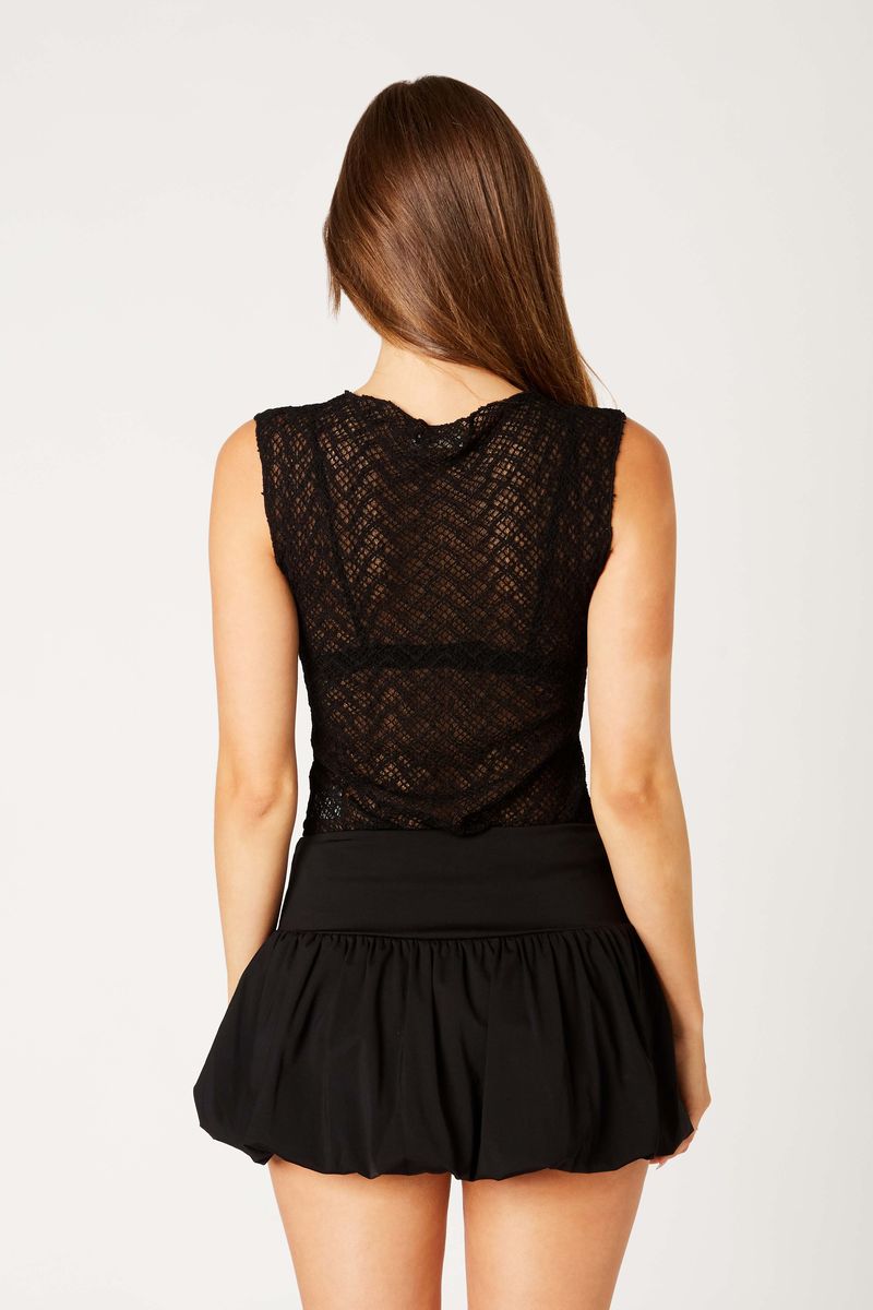 Lace Tank in black back view