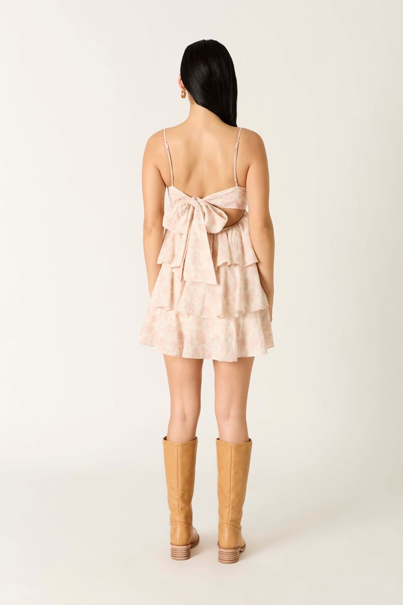 Floral Tiered Mini Dress