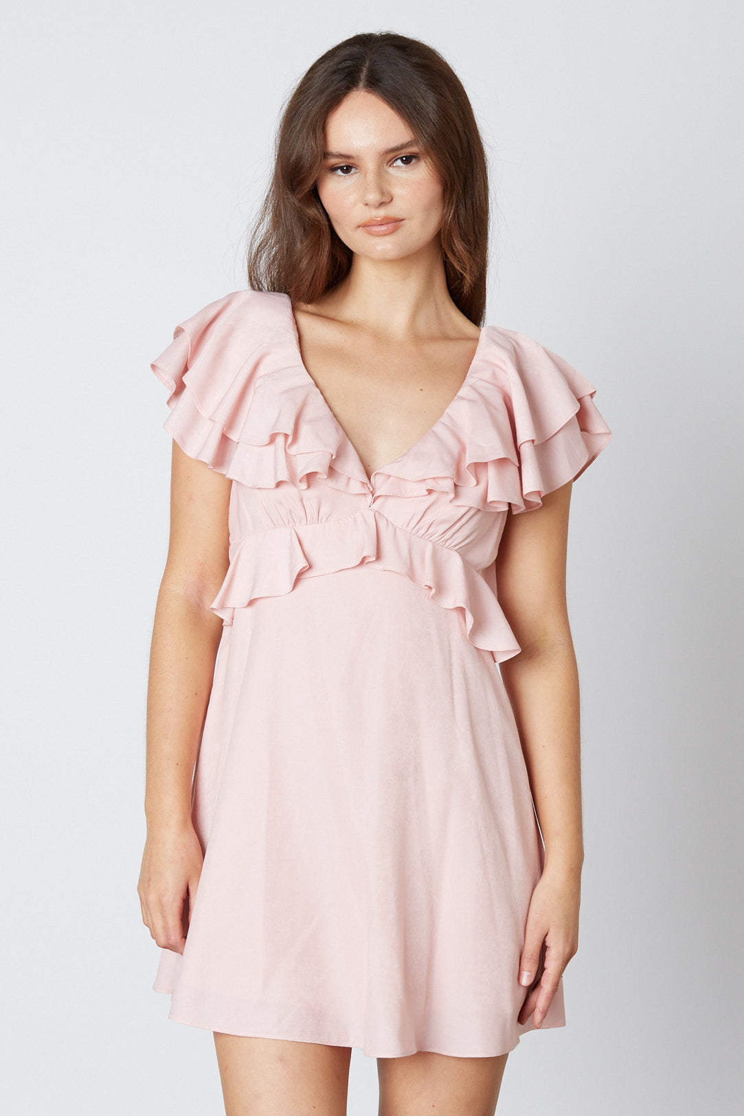 Blush Mini Shift Dress Front