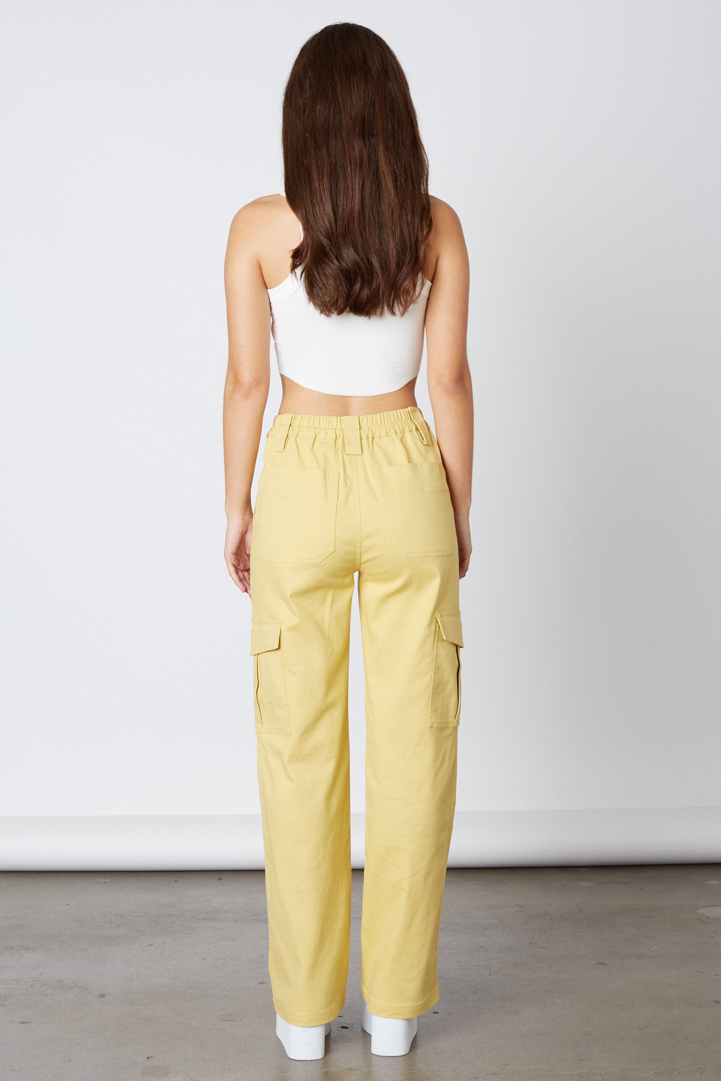 Twill Cargo Pants in Maize Back