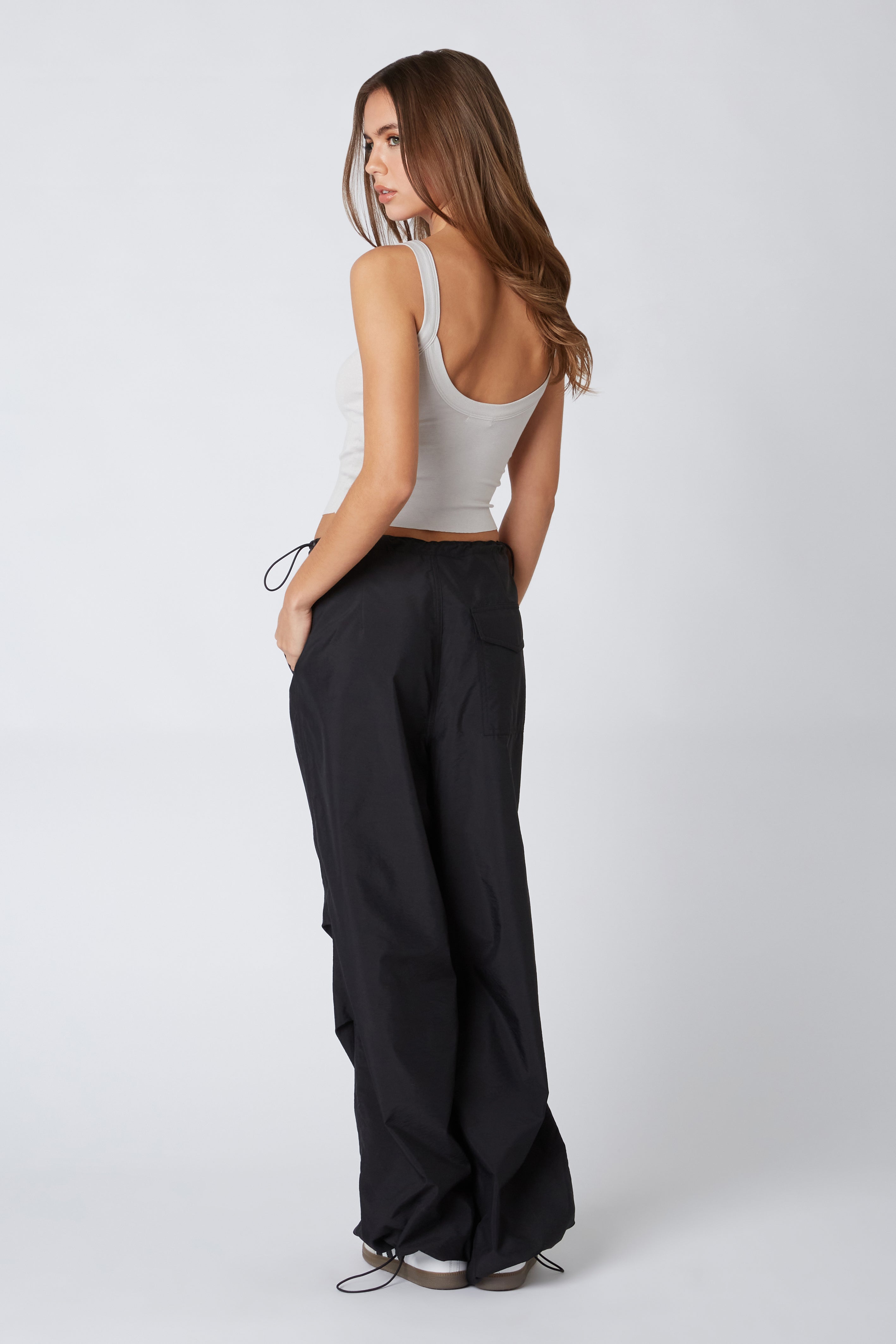 Swish Parachute Pant in Black Back