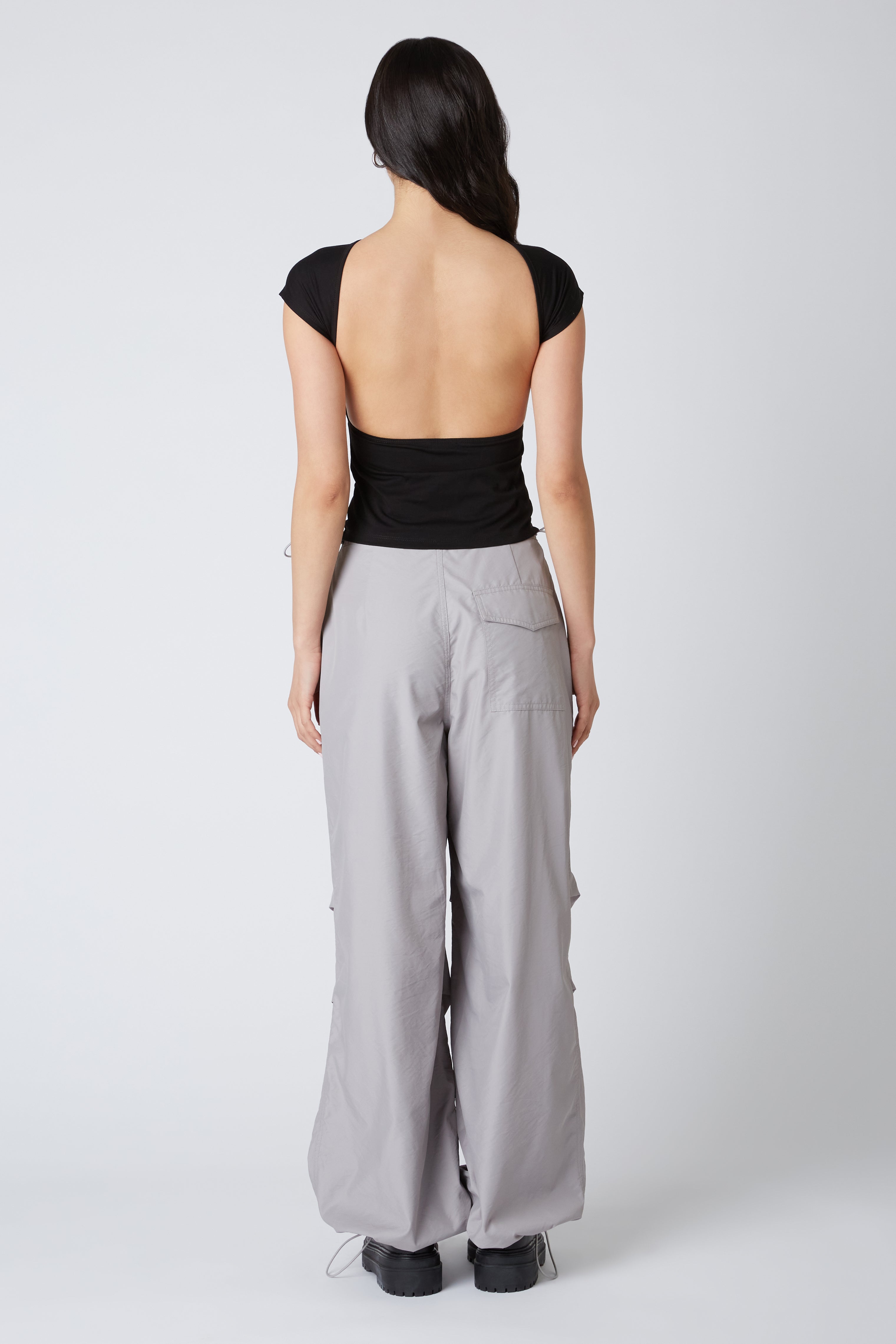 Swish Parachute Pant in Cement Back
