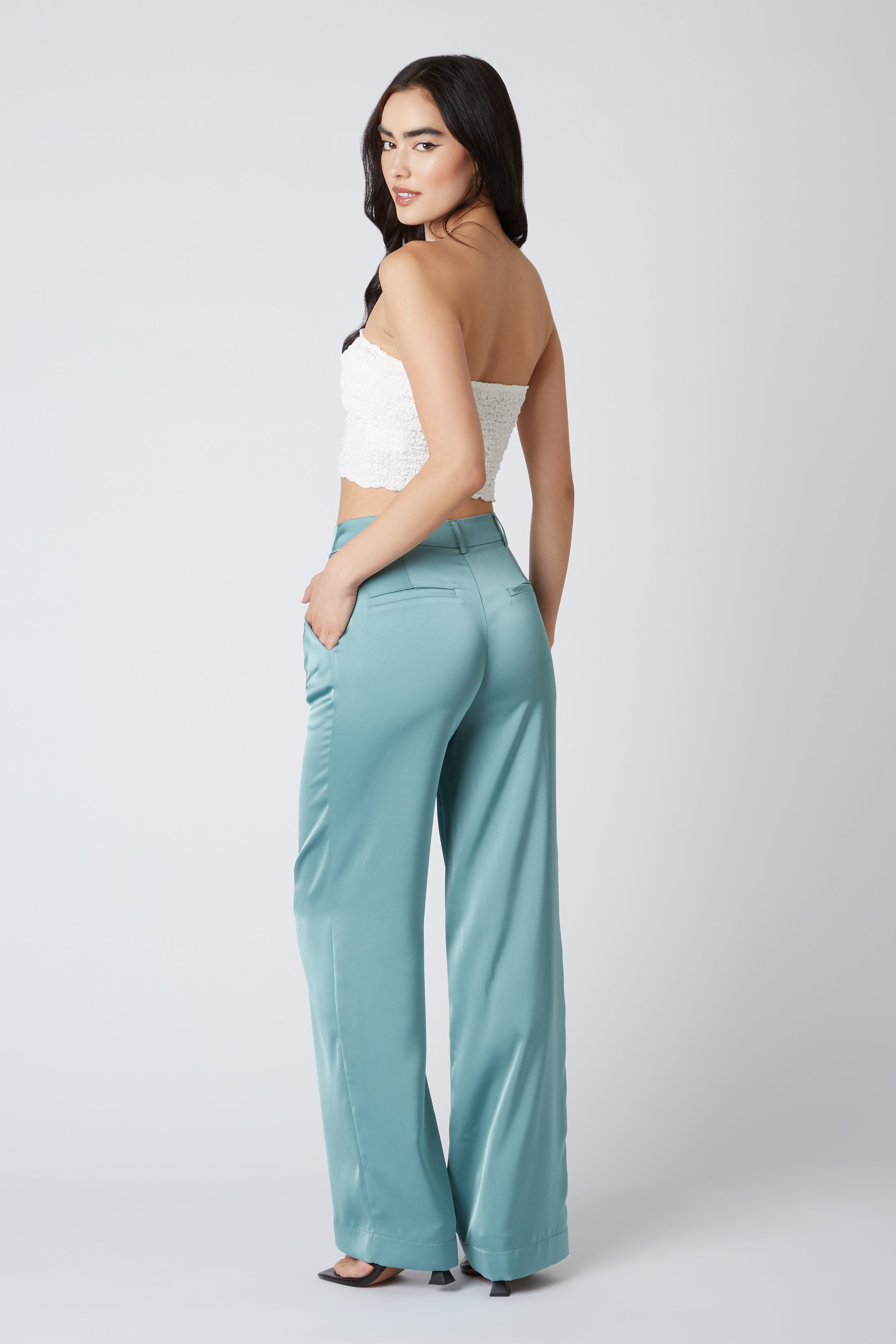 Customized High Quality 100% Cotton Candy Color with Four Buttons  Three-Quarter Pants Wide-Legged Pants for Women Business Work Daily Wear -  China Wide-Legged Pants and with Four Button Pants price