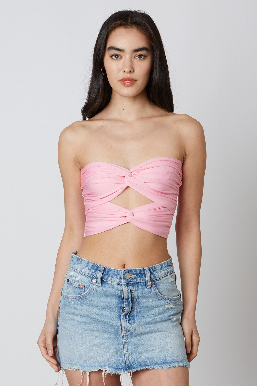 Pink Crop Tube Top / Made in USA